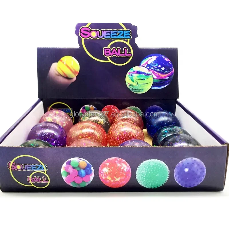 Tiktok Hot Selling Aurora Star Balls Decompression Squeeze Fidget Ball Maltose Relieve Stress Toys Children
