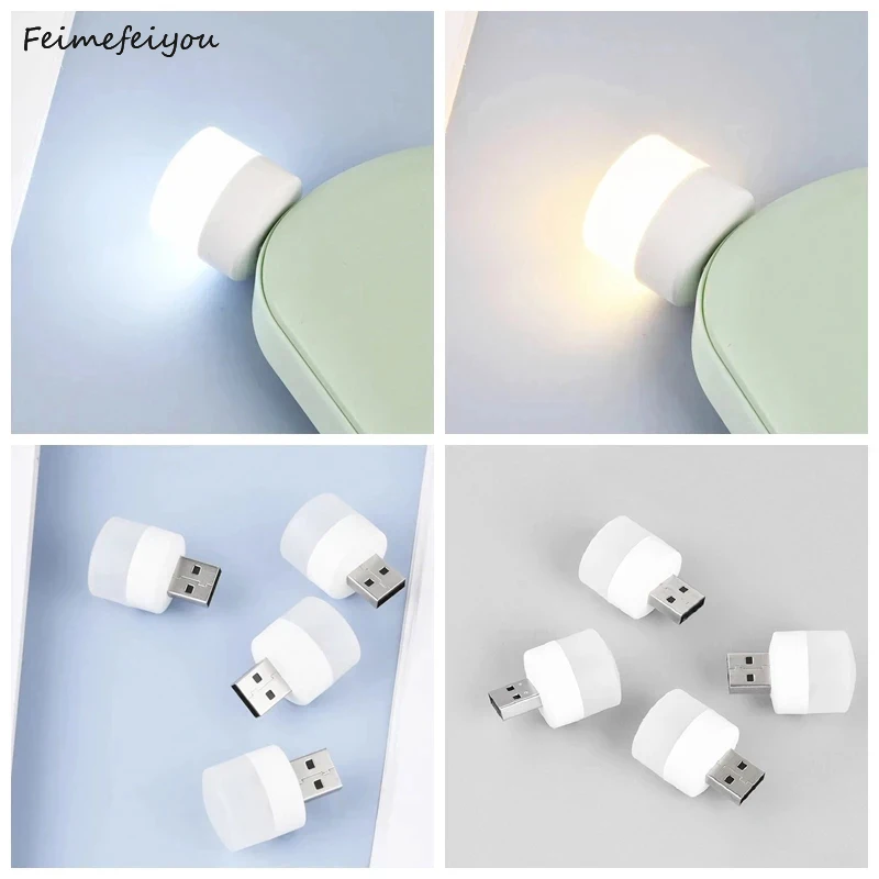 Лампа с USB-разъемом для компьютера маленький светильник чтения USB-зарядкой и защитой глаз круглый
