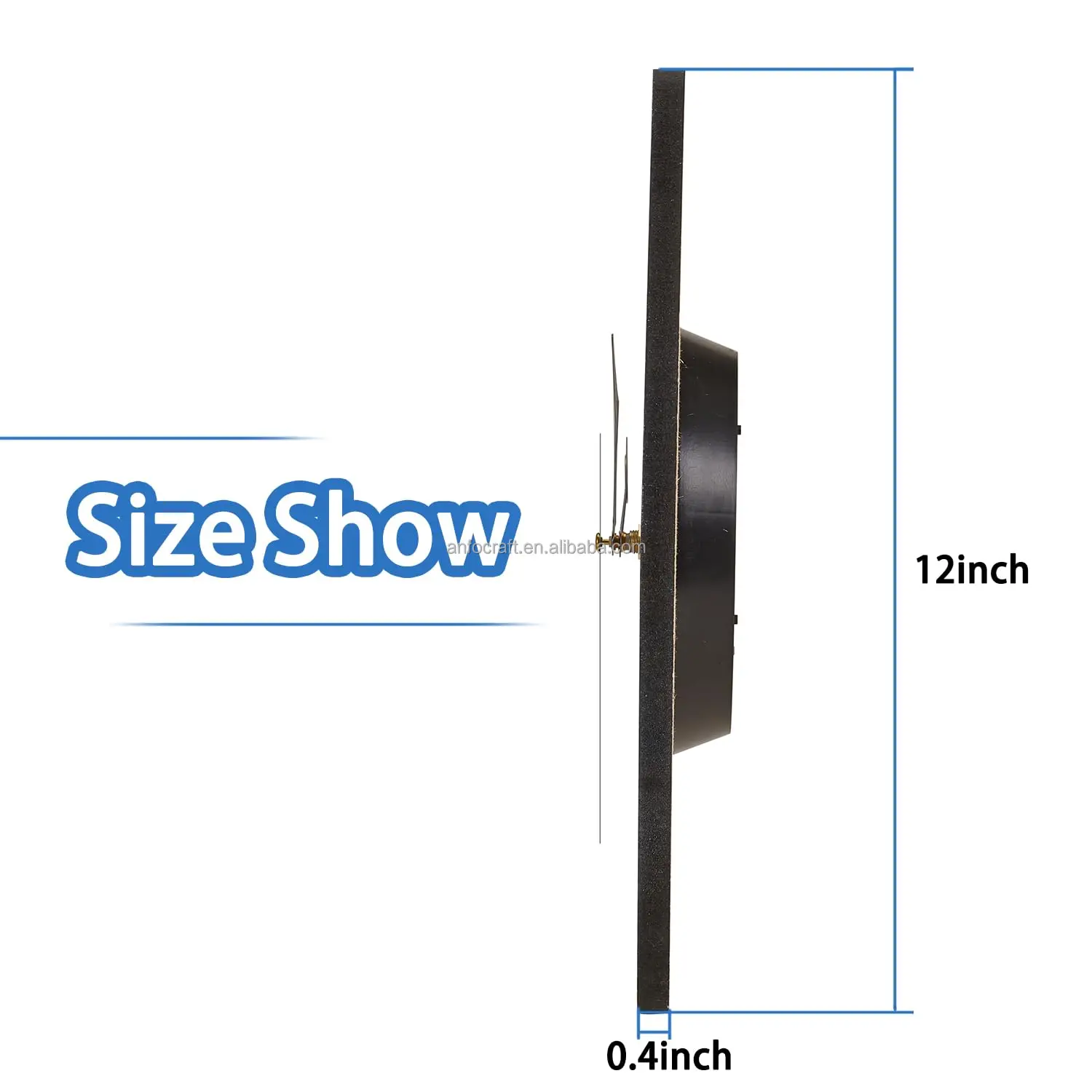 Modern 11-Inch Retro Design Antique Style Wooden Wall Clock Battery Operated Silent Non-Ticking for Living Room Single Face Form