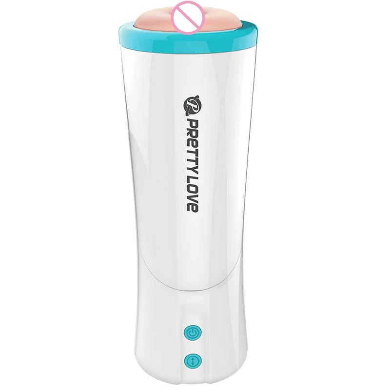 Hand Free Electric Thrusting Male Masturbation Toys Realistic Vagina Ass Automatic Telescopic Male Masturbator Cup
