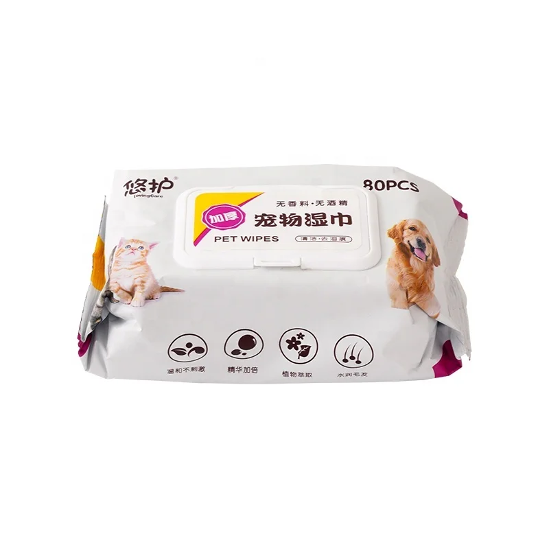 Worth Buying Custom OEM Non-Alcohol Cleaning Pet Wipes Wet Tissue Pet Wet Wipes