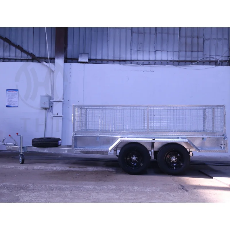 3500kg cage trailer with tipping function and ram