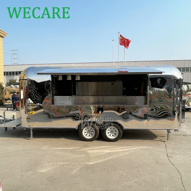 Wecare airstream фургон для еды мобильный кухонный прицеп пиццы полностью оборудованный ресторанный концессионный