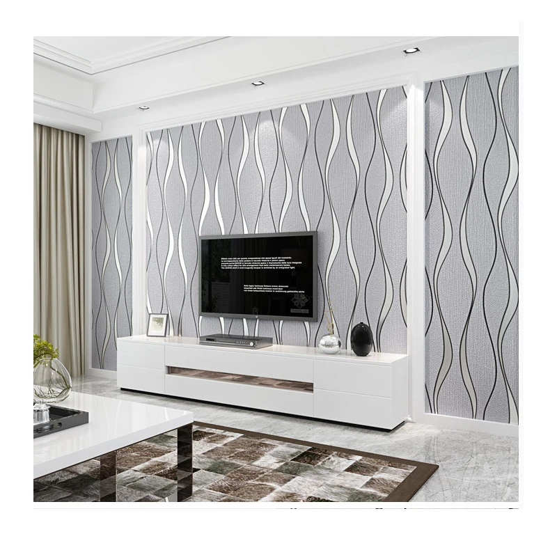 luxury  Best price hotel living room modern  fashion design 3d non-woven waterproof  wallpaper