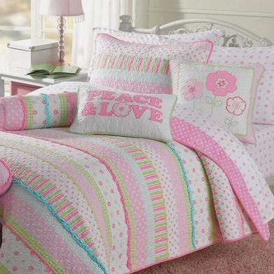 
Factory Price Cotton China Export Quilt Bedding Set, Patchwork Quilt Sale 