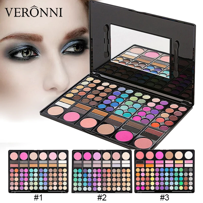 78 Colors Matte Eye shadow Press Palette Glitter Eyeshadow Nude Cosmetic Kit Makeup Tool Kits for Girls Cosmetic maquillaje