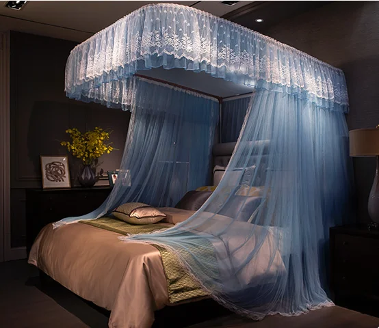 Новая Стильная современная противомоскитная сетка для кровати U-образная дорожка противомоскитная сетка для кровати