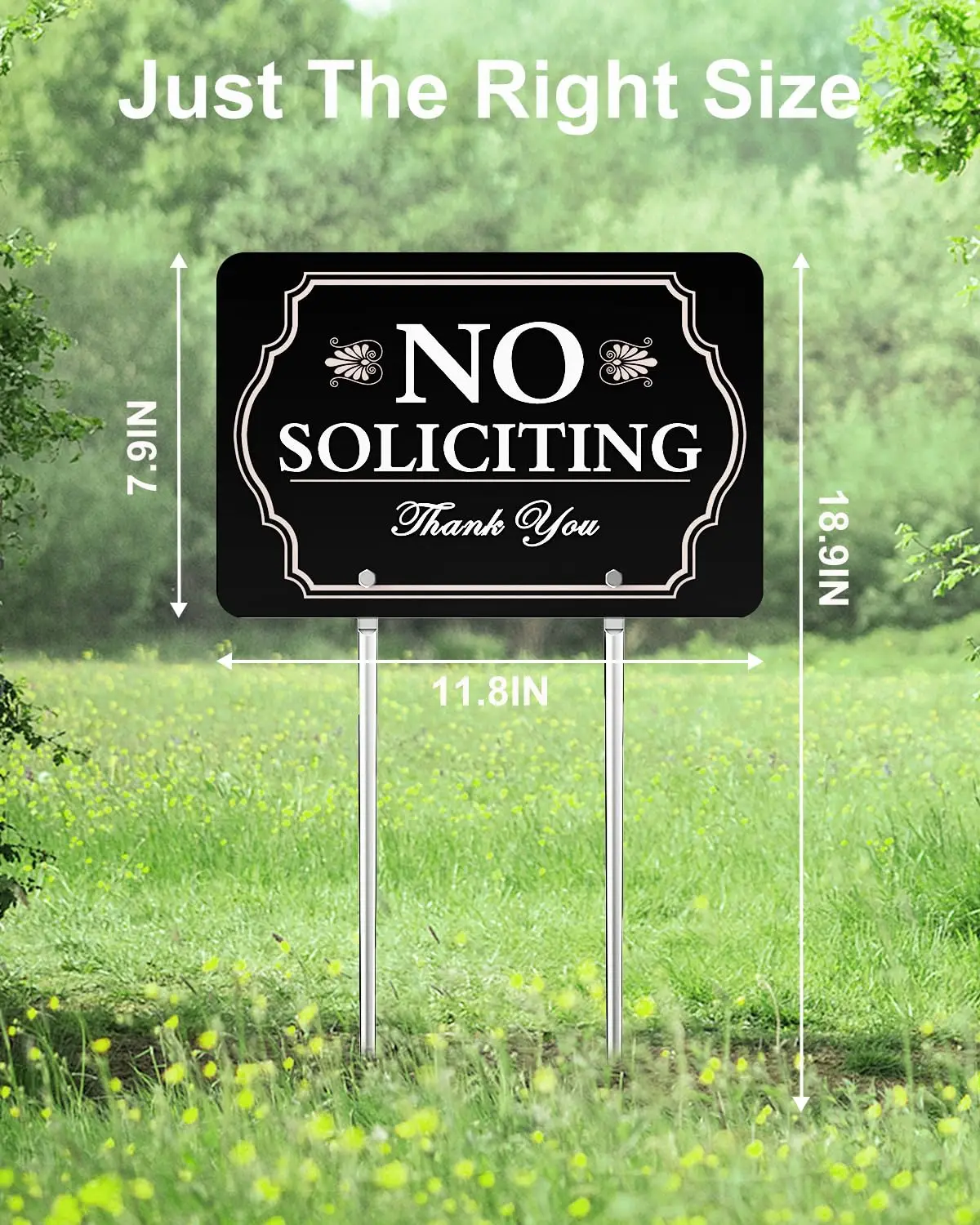 Factory Wholesales Premium Aluminum Community Road  Waterproof No Soliciting Sign