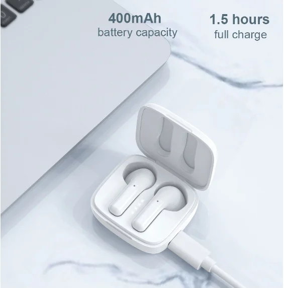 Оптовая продажа Беспроводные водонепроницаемые наушники-вкладыши с bluetooth OEM Type C коробка для хранения двойной динамик наушники сенсорным