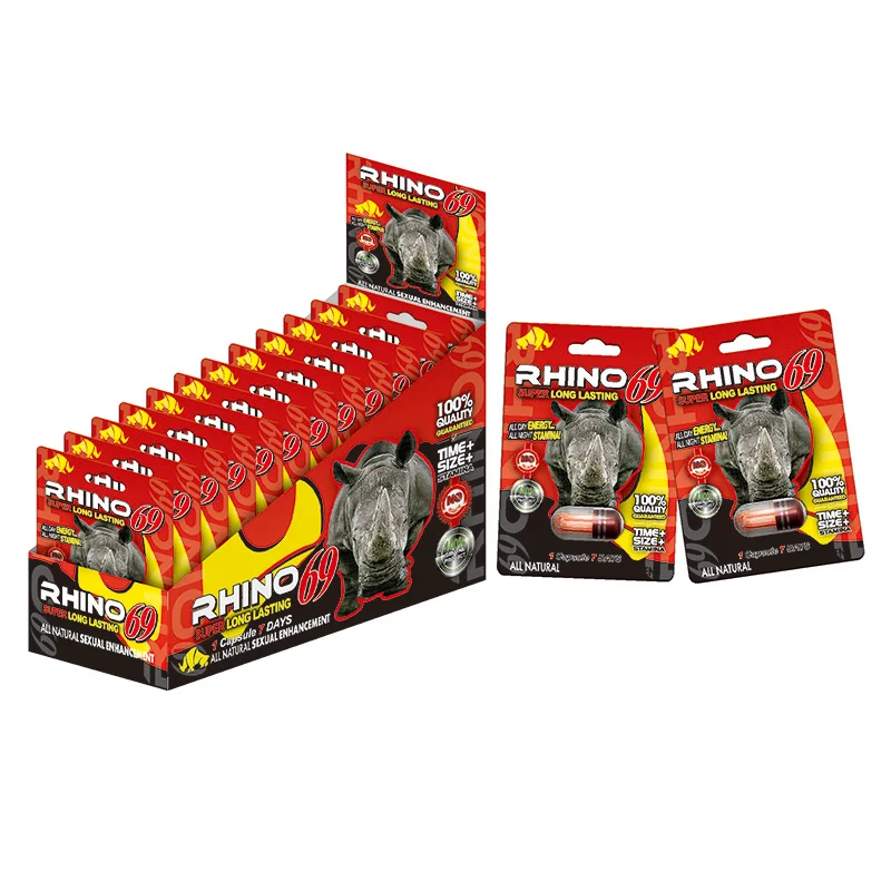 Custom Black Panther Men Penis Sexual enhancement Rhino sex pill packaging Paper Card Display Box Packaging with Logo