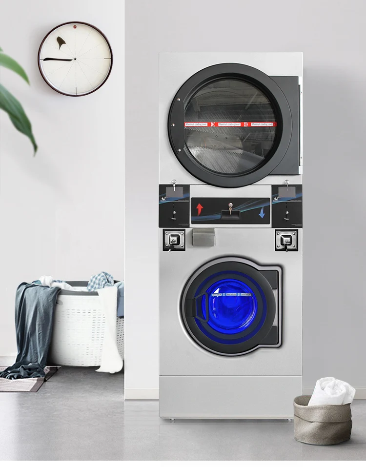 High-Quality Factory Direct Wholesale Automatic Washer Machine With Dryer Clothes For Laundromat