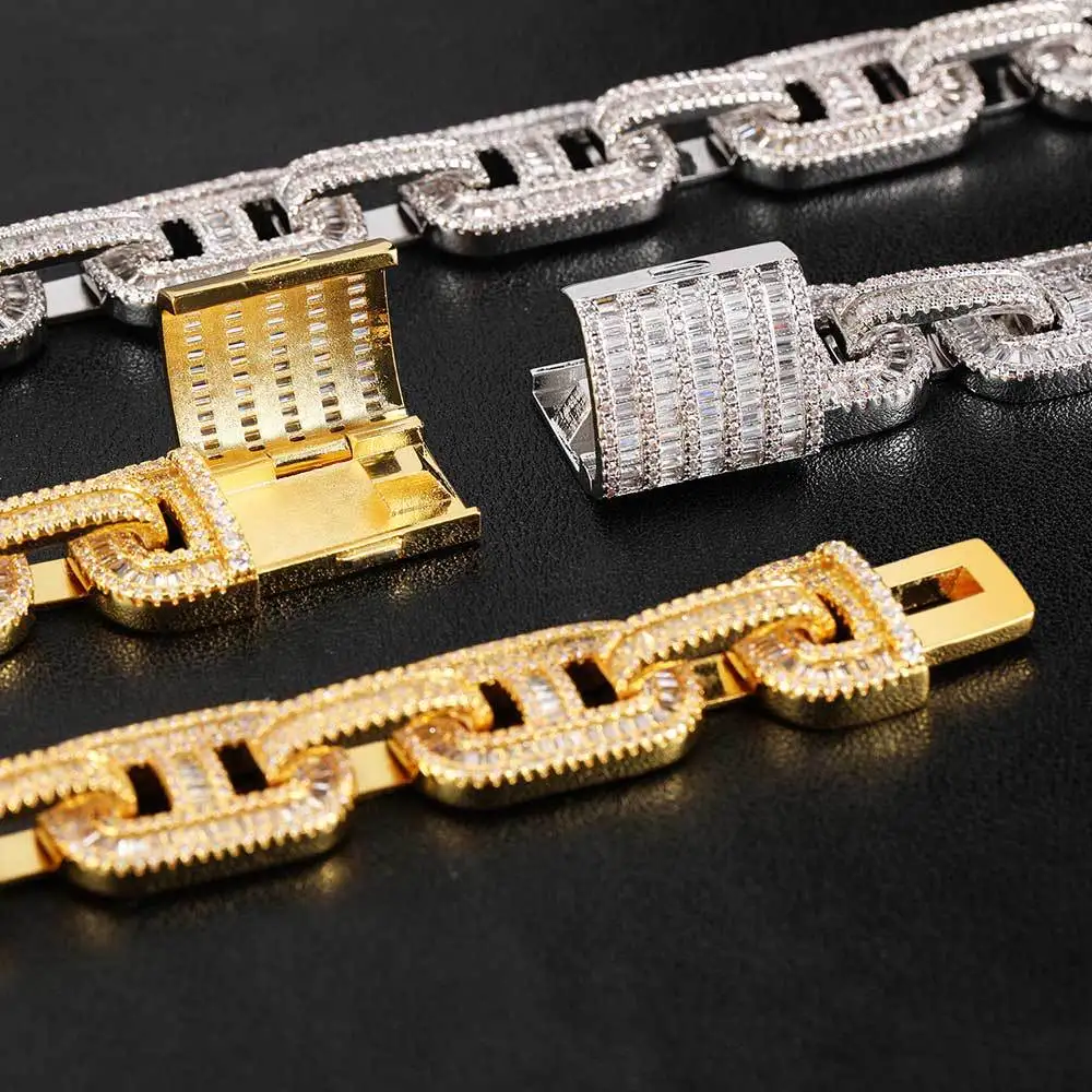 Hip Hop Watches Design Cuban Link Chain Gold Iced Out New The Mexican Peso L for Men Brass Guangdong Zircon 1 Pc/opp Bag 1pcs