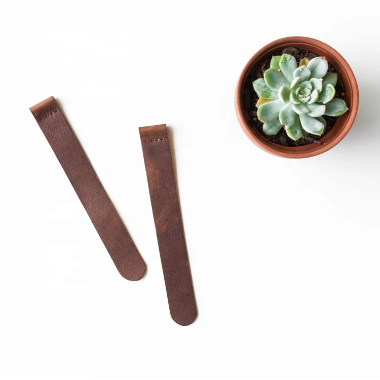 
Genuine Leather Bookmark with Customized Logo for Promotional 