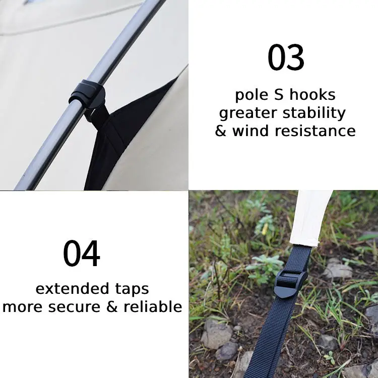 Custom Waterproof Sunshade Flysheet Big Awning Canopy Stretch Outdoor Camping Trap Tent