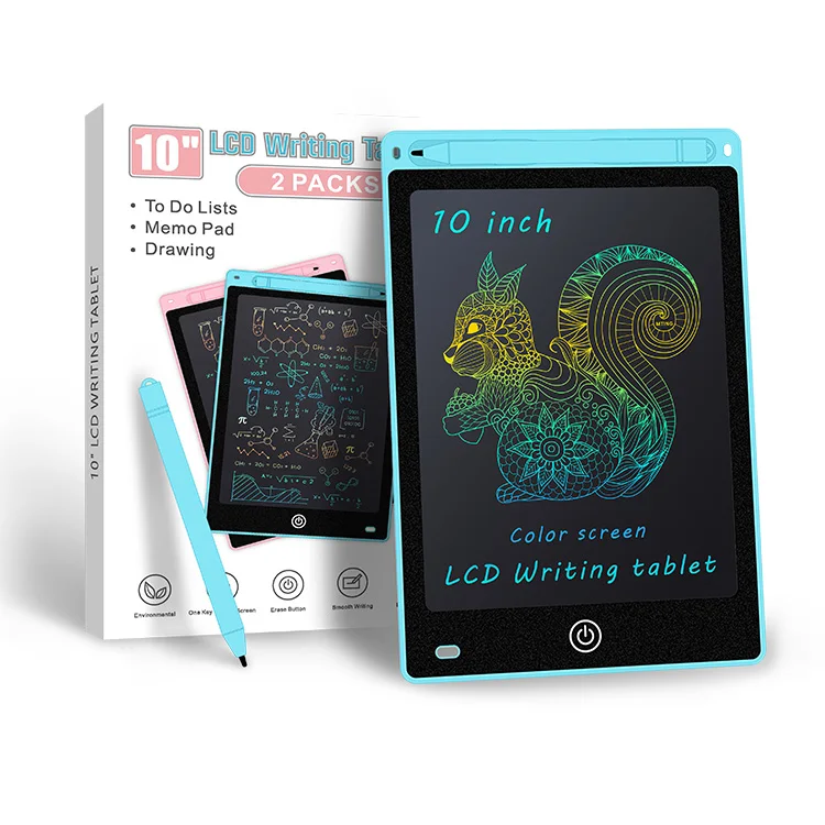 Планшет для рисования с цветным экраном 10 дюймов 2 упаковки