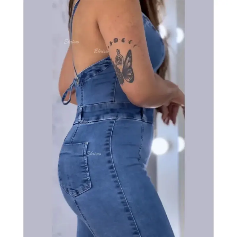 Skinny Jeans Denim Pant Blue Wash Five Pockets Pencil Pant Hip Lift Mom Jean Stretchy High Waist Classic Fashion Slim for Women