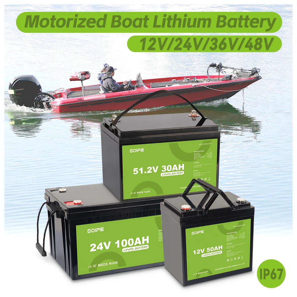 Custom 36V 48V 51.2V 72V Boat Battery 72volt 100ah Deep Cycle Marine Rolling Motor Lithium 48v 200ah