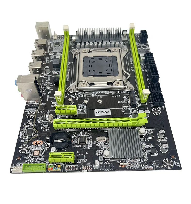 KEYIYOU x79 motherboard kit with lga2011 Set LGA 2011 V1 V2 with Xeon E5 2670 V2 And 32GB DDR3 ECC REG RAM kit Support m.2