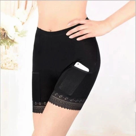 Long Leg Briefs Summer Under Skirt Tube Top 6 Pcsseamless Short Pants for Women Panties Adults Crocheted Plain Dyed Lace Pattern