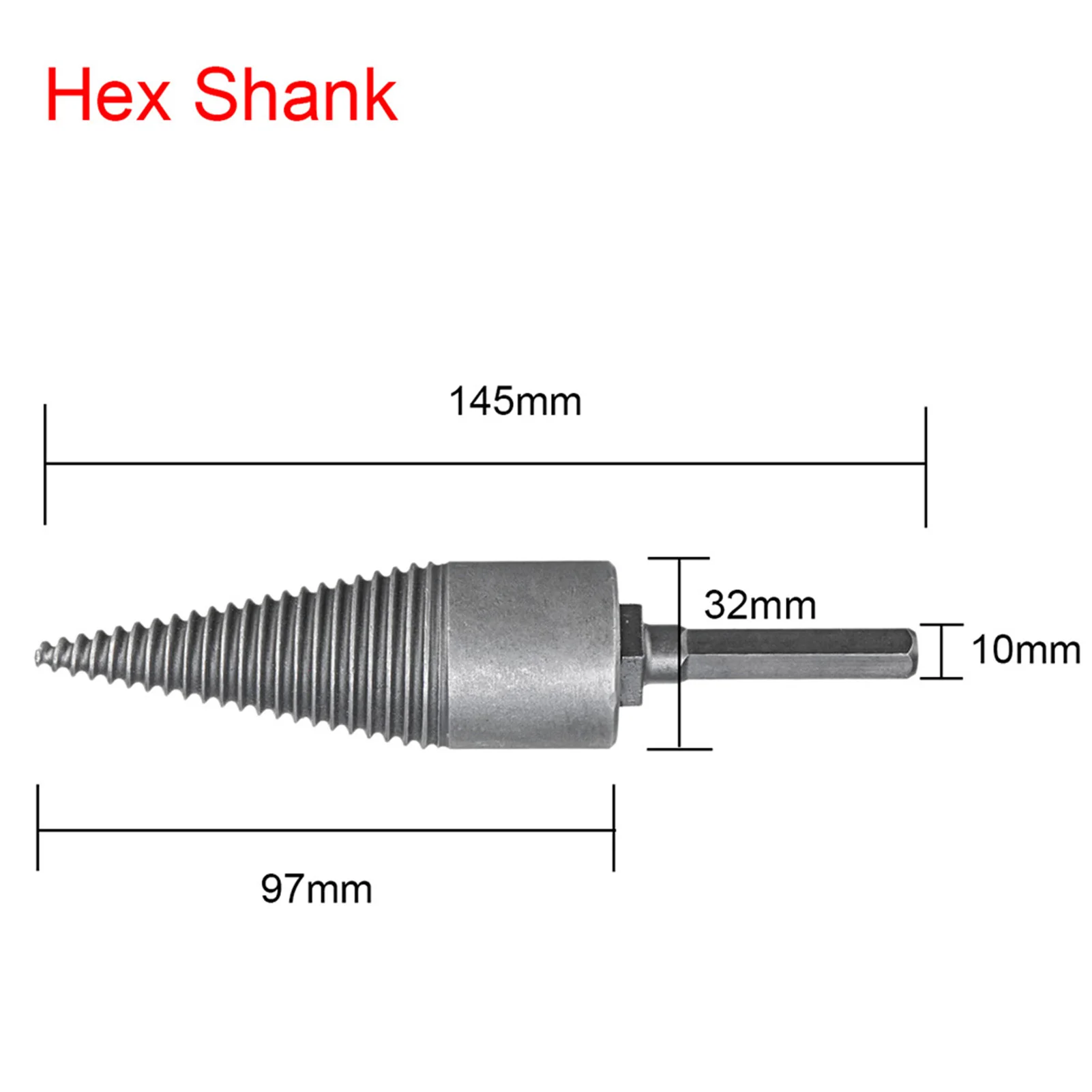 Log Wood Splitting Electric Hammer Drill Bit Splitter Cone Firewood Split