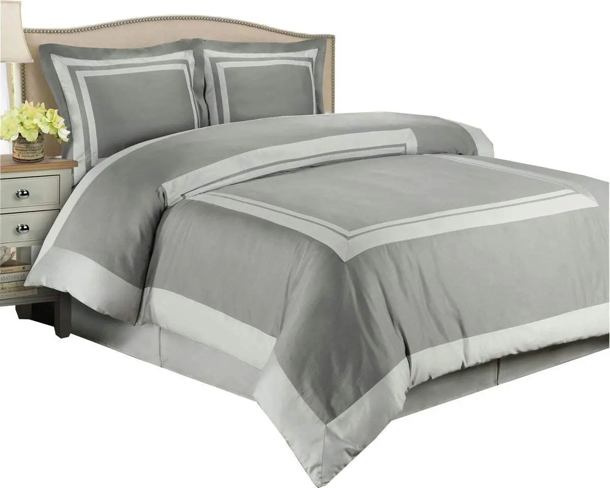 Comforter Cover Multi-piece 100 % Egyptian Cotton 400 TC  Hotel Duvet Cover Set Colorblock Bedding Set