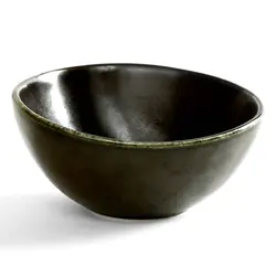 Factory direct wholesale irregular eco friendly big matte black ceramic bowl and restaurant small porcelain sauce bowl