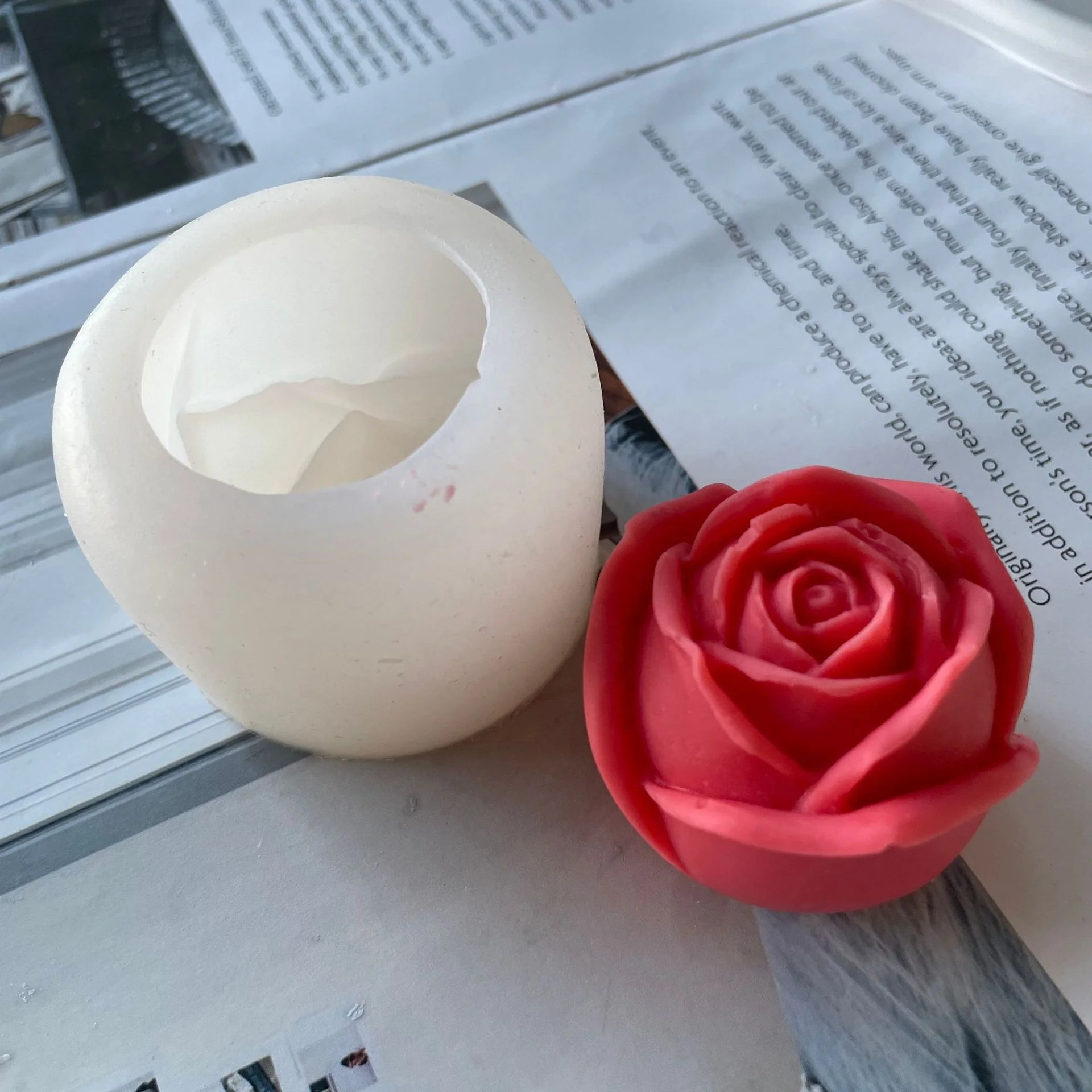 Baking Soap Moulds Silicone Romantic Rose Candle Molds Silicone Molds for Candle Making