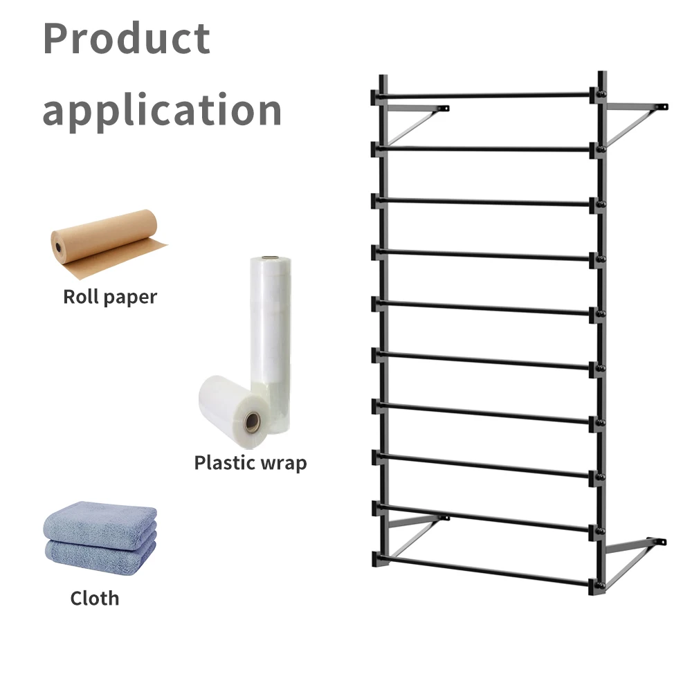 10 ярусов металлический стеллаж Съемная упаковочная бумага для магазинов