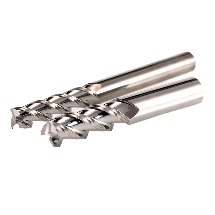 Premium Quality Cnc Machining Tungsten Carbide Aluminum Three Flute Cutting Tools End Mill For Metal