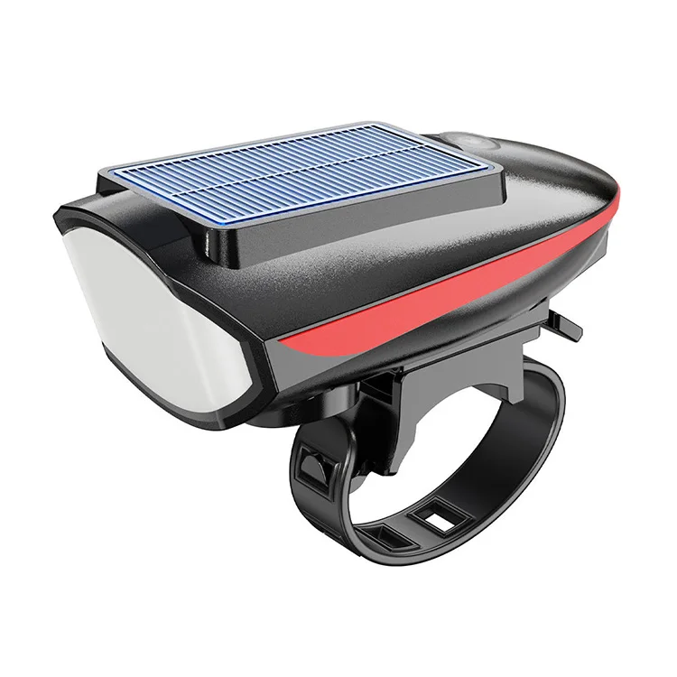 300 Lumen Solar Bicycle Light Mountain Cycling Outdoor Night Riding Horn Lamp Waterproof USB Charging Bike Light