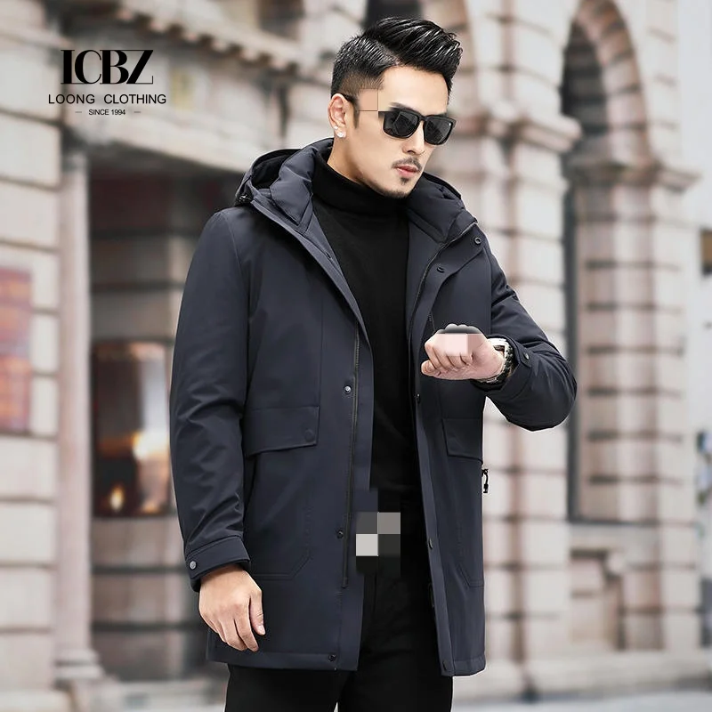 Winter Jacket Coat Boys Padded Black Long Custom Men Nylon Velvet Denim Jacket Manufacturers Fur Down Puffer Jacket