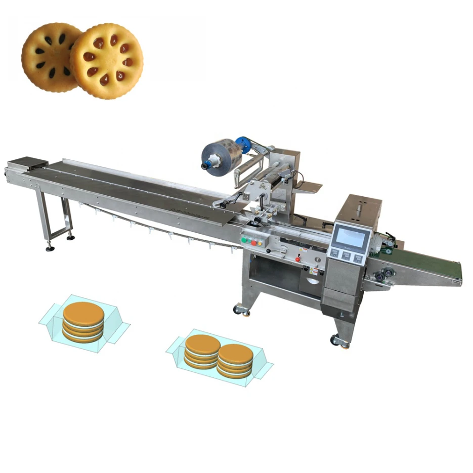 Servo Drive Multifunction Packaging Machines Biscuit Pillow flow pack Machine cookie packing machine Factory Price