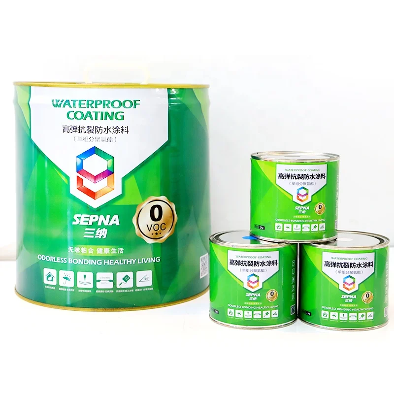 High quality one component Liquid Polyurethane Membrane Waterproof Roof Coating rubber roof paint