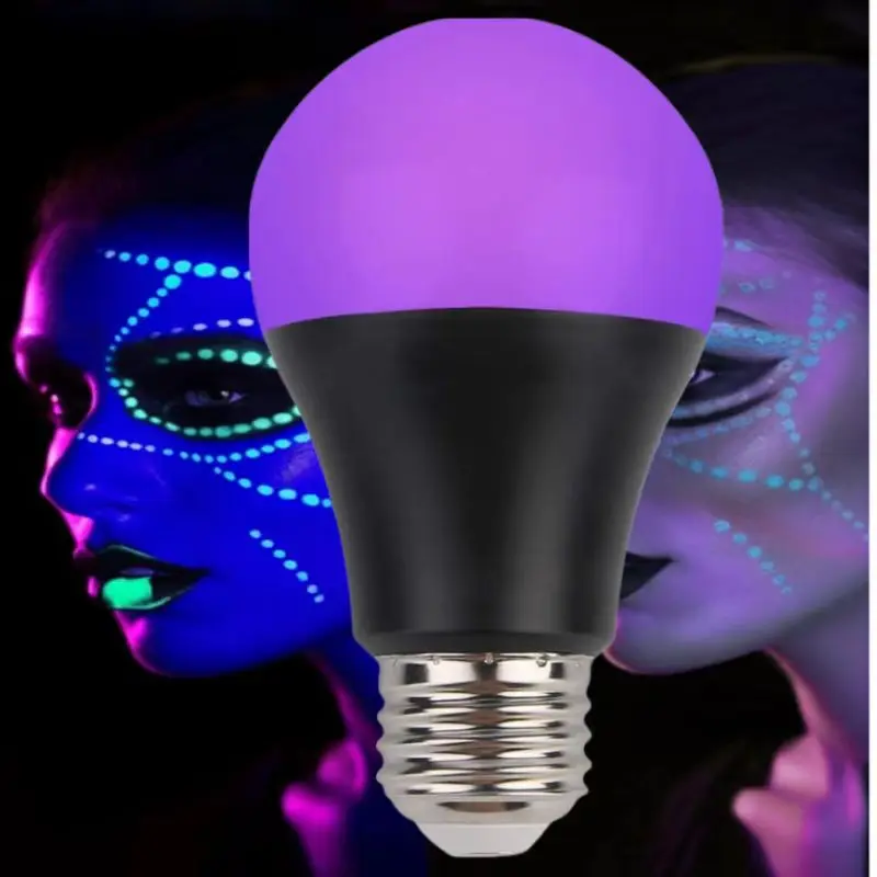 E26 E27 Base10W UV Black Lamp Purple UV Light Bulb  395nm 110V 220V Black Light Bulb Lamps Bar Halloween Party Decoration Lights