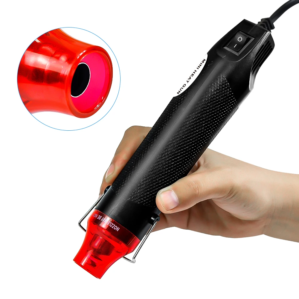 300W Multifunctional Hand-hold Electrical Heat Tools Mini Heat Gun for DIY Embossing, Shrink Wrapping Tubing PVC