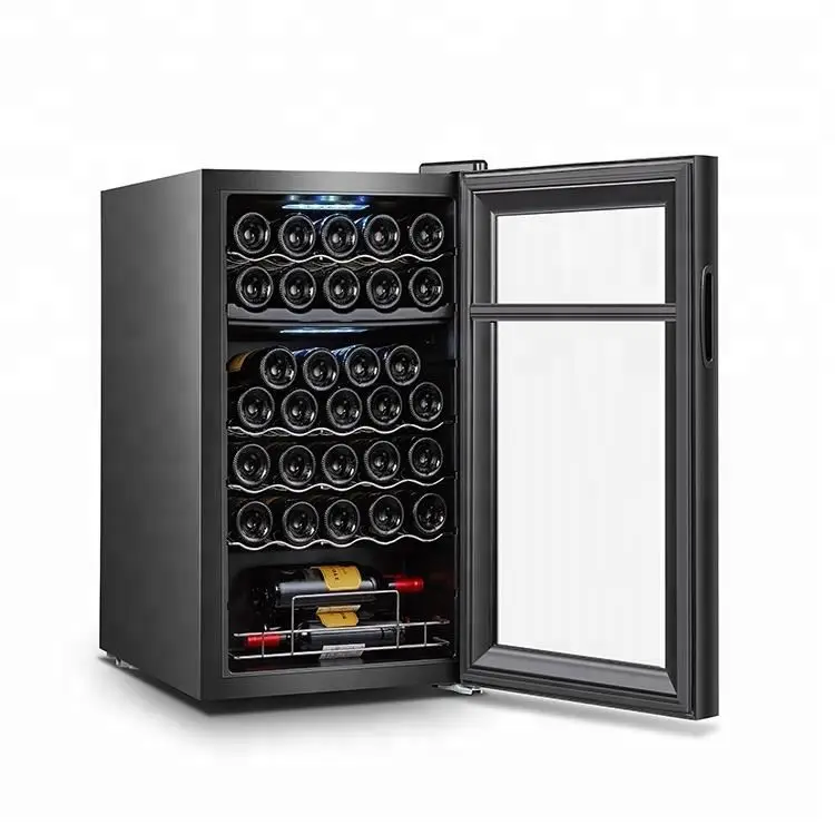 JC-98D Wine Cooler Wine Fridge Adjustable Dual Temperature Wine Appliance