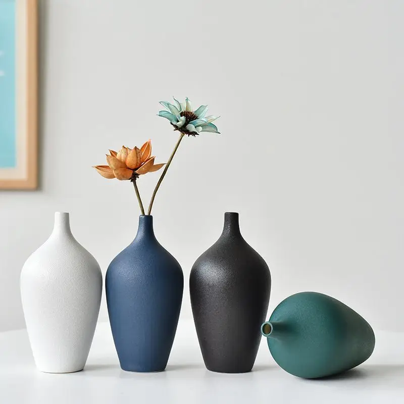 Elegant Ceramic Vase Fresh Living Room Starry Flowers Dried Flower Arrangement For Office Desktop