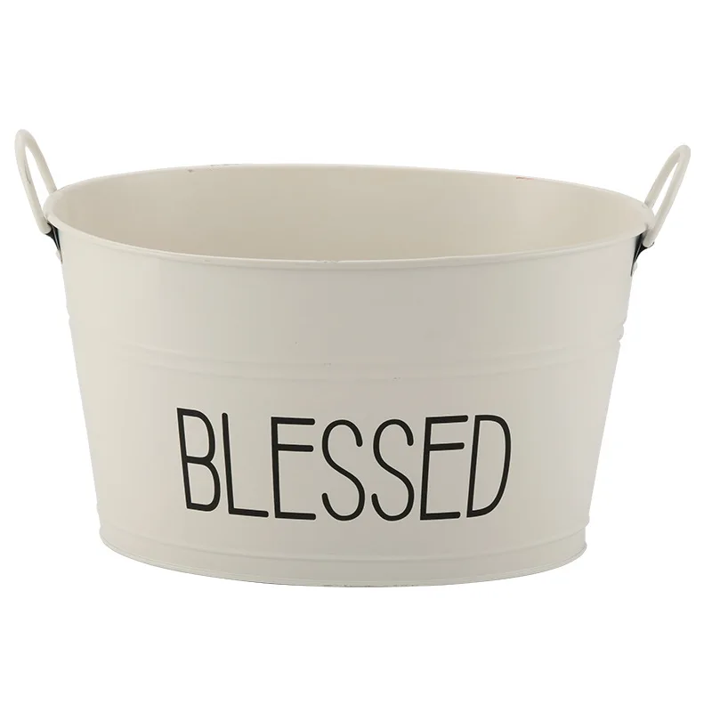 
Rustic Farmhouse Decor Carnival Ice Wine Ice Bucket And Bucket Galvanized Cheers Tub 