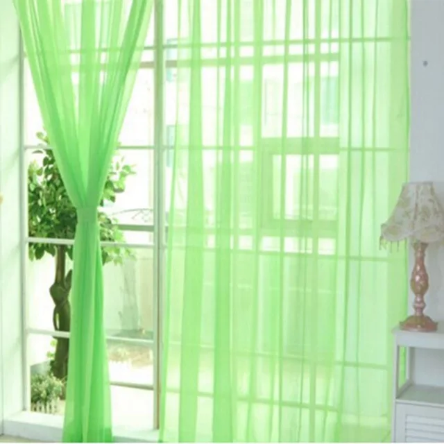 Wholesale Tulle For The Kitchen Living Room Window Screen Divider Valance Home Decoration Solid Sheer Curtains Windows Drapes