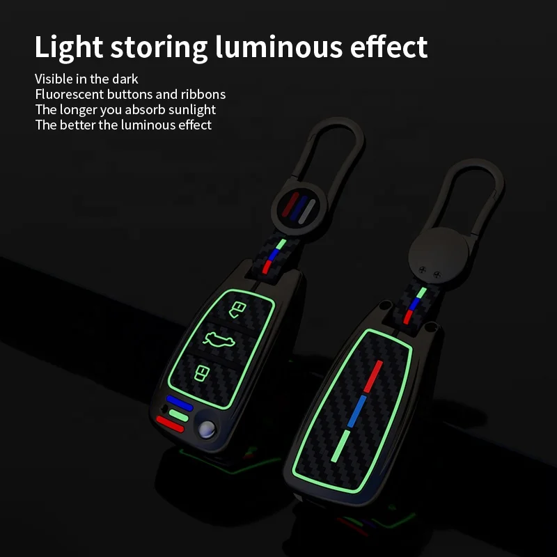 2023 New Style Sport Zinc alloy silicone Car Key Case Applicable All-inclusive Key Cover Protection Case Key Chain For Audi