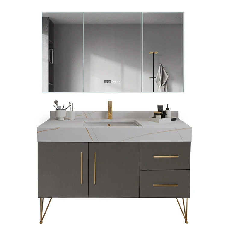 BOLEN Factory Directly Ready Made Modern Hotel cabinet basin bathroom vanity