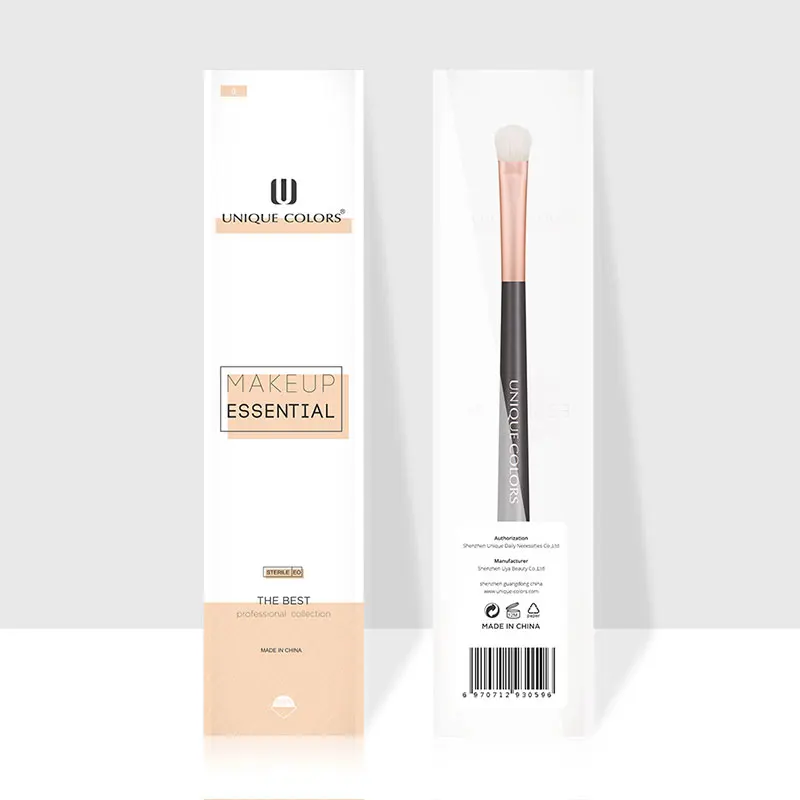 Premium Single Eyeshadow Cosmetic Brush Kit Concealer Eyebrow Makeup Brush For Eyes Rose Gold Custom Logo