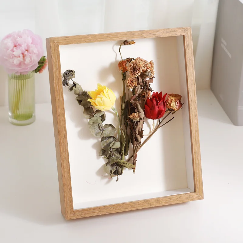 Hollow three-dimensional picture frame is suitable Diy shell clay painting insect dried flower specimen souvenir doll collection