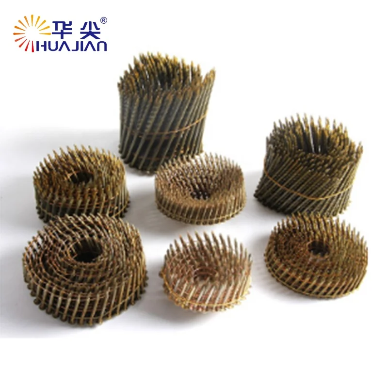 Hottest 2.1*35mm Coil Nail Aluminium Ring Shank Roofing Nails