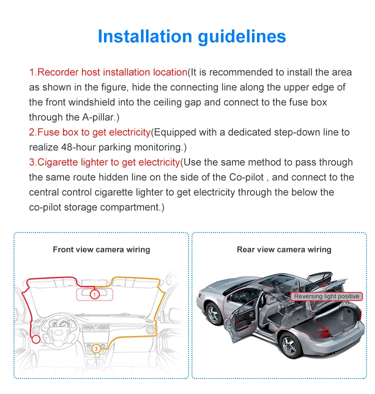 170 degree wide angle full HD 1080p car mini DVR front and rear dual cameras car black box WiFi dash cam 