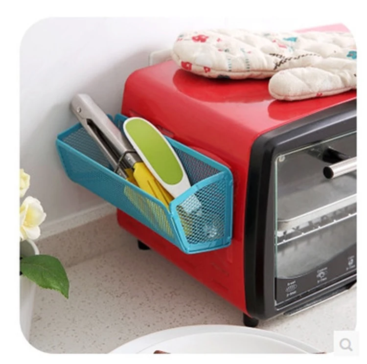 Office Supplies Desktop Storage Hanging Wire Mesh Metal Whiteboard Magnetic Pen Pencil Holder for Fridge