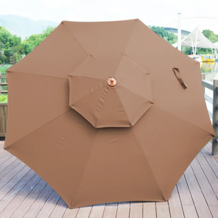 Customized Outdoor Aluminum Center Pole Parasol Custom Print Market Wholesale Patio Parasol Umbrellas