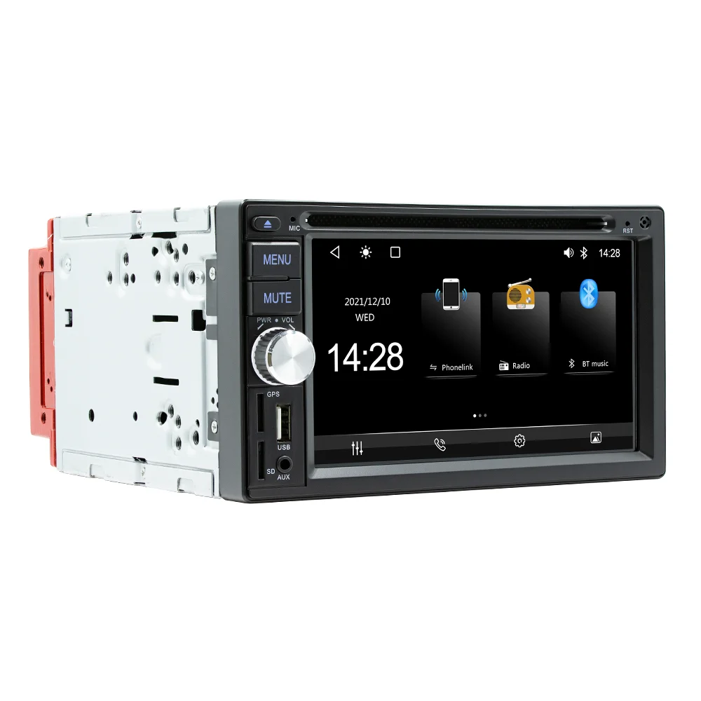 Factory 6.2 Inch Universal Double 2 Din Radio Car GPS Stereo DVD Player With carplay and Android auto