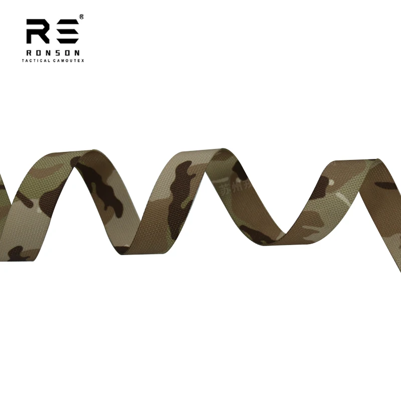 25mm sling Camouflage printed webbing MULTICAM ARID polyester Webbing Tape for tactical Bag and Backpack