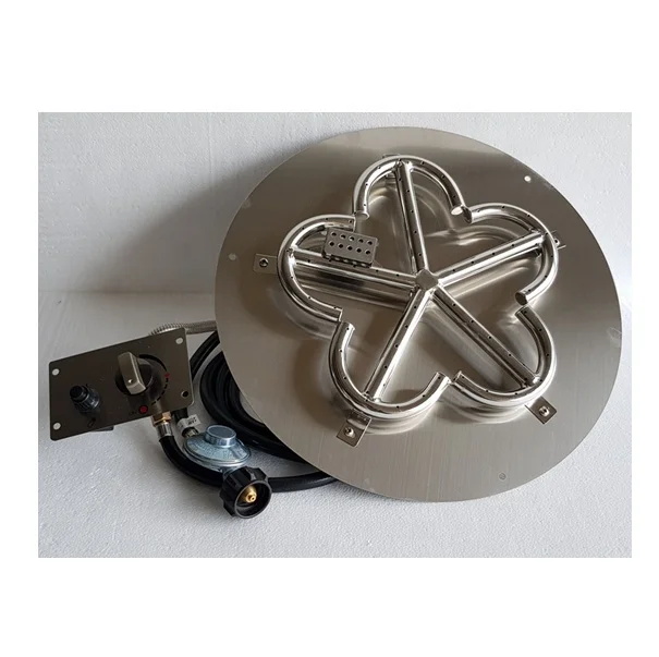 Flower shape lpg gas pipe burner fire pit burner